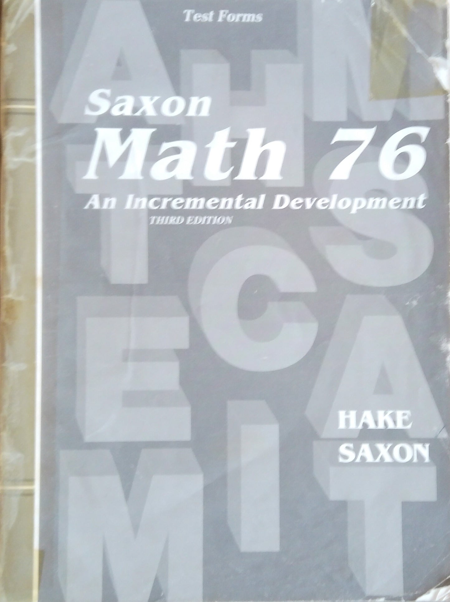Saxon Math 76 Test Forms
