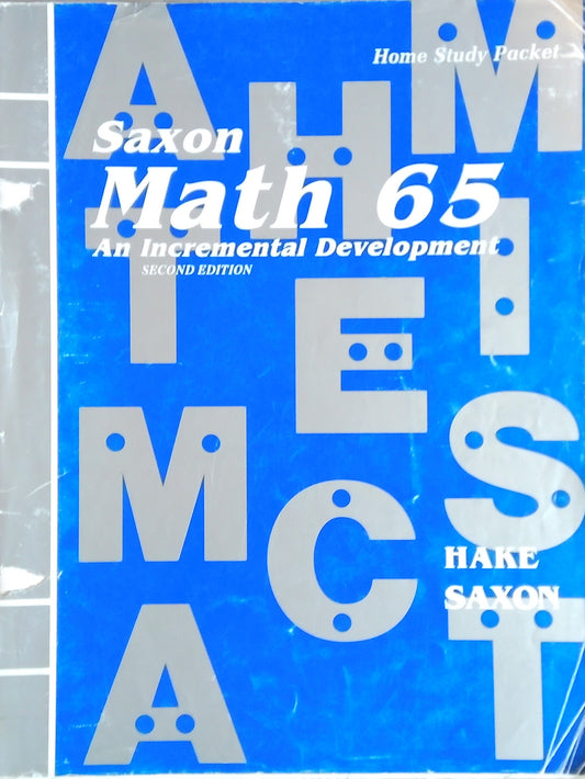 Saxon Math 65 Home Study Packet