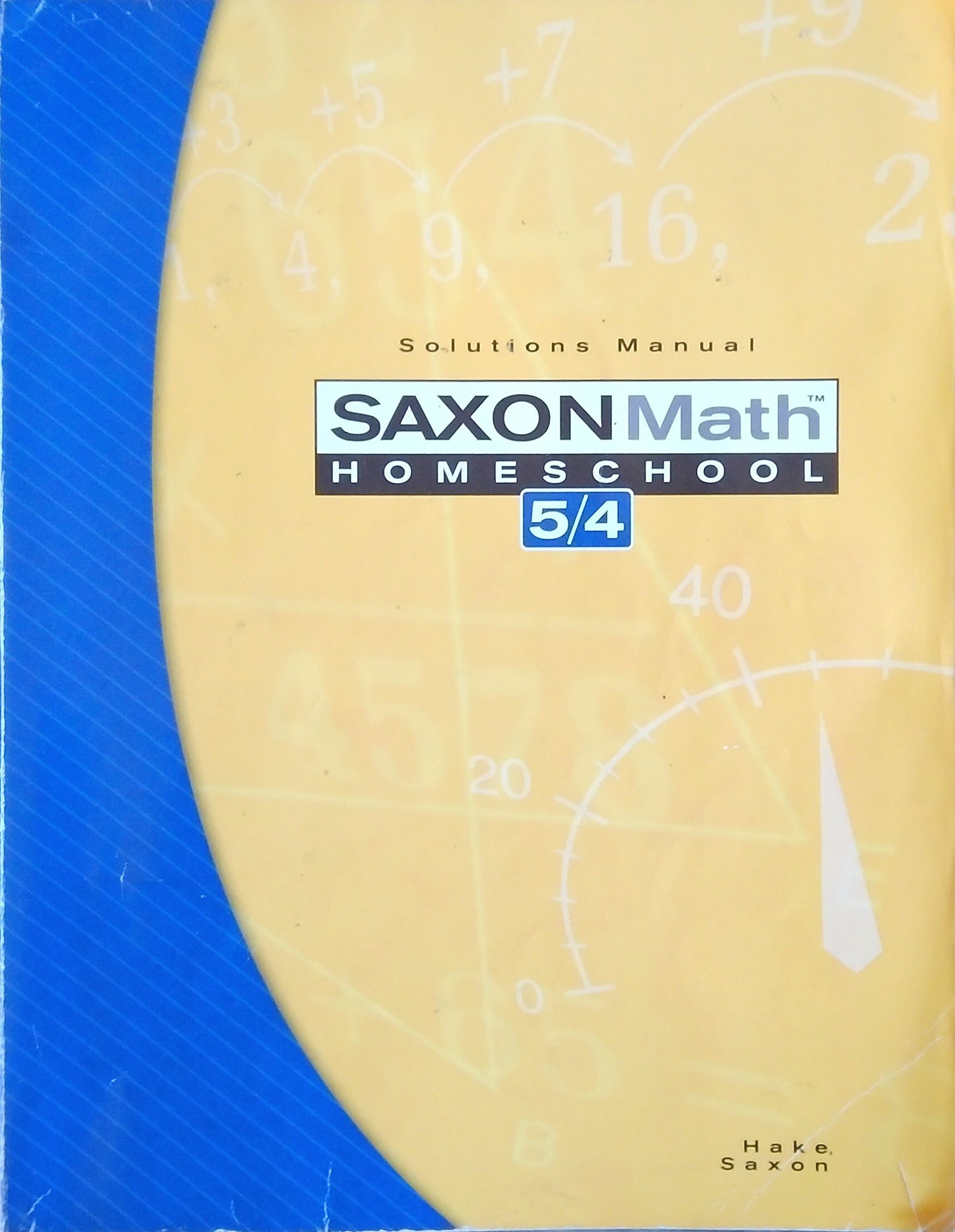 Saxon Math 54 Solutions Manual