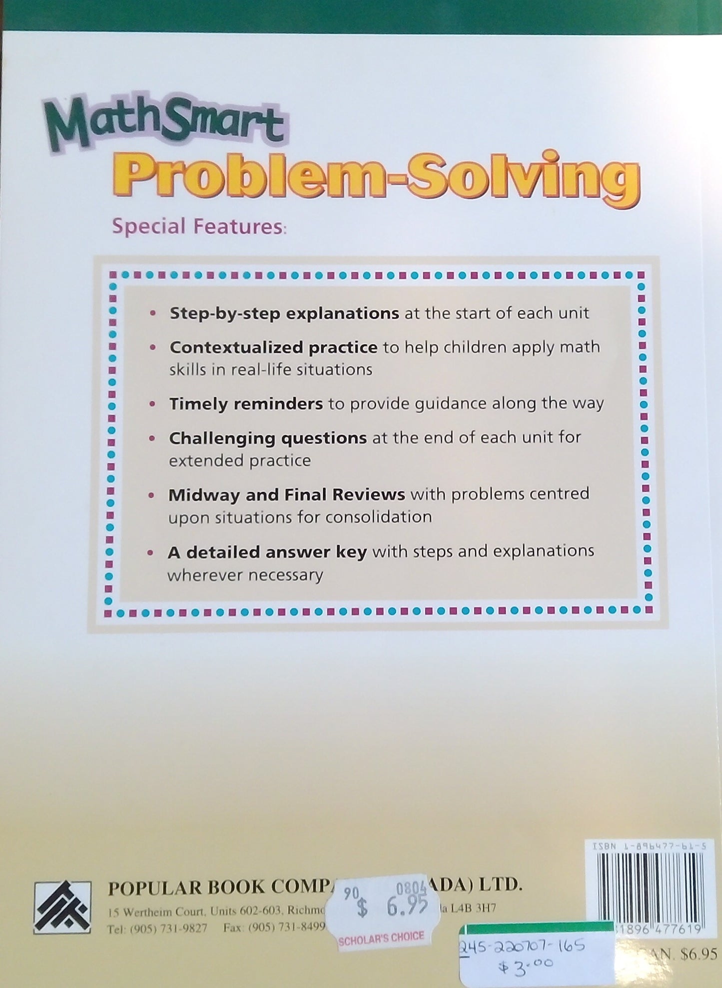MathSmart Problem-Solving 8A