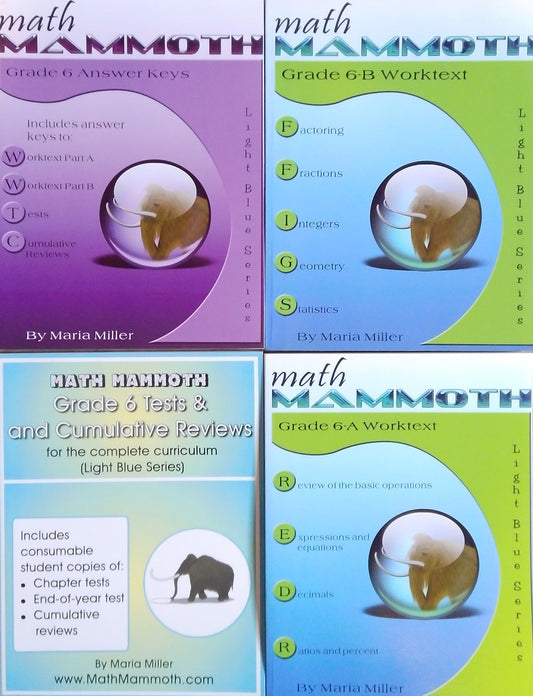 Math Mammoth: Grade 6 Set