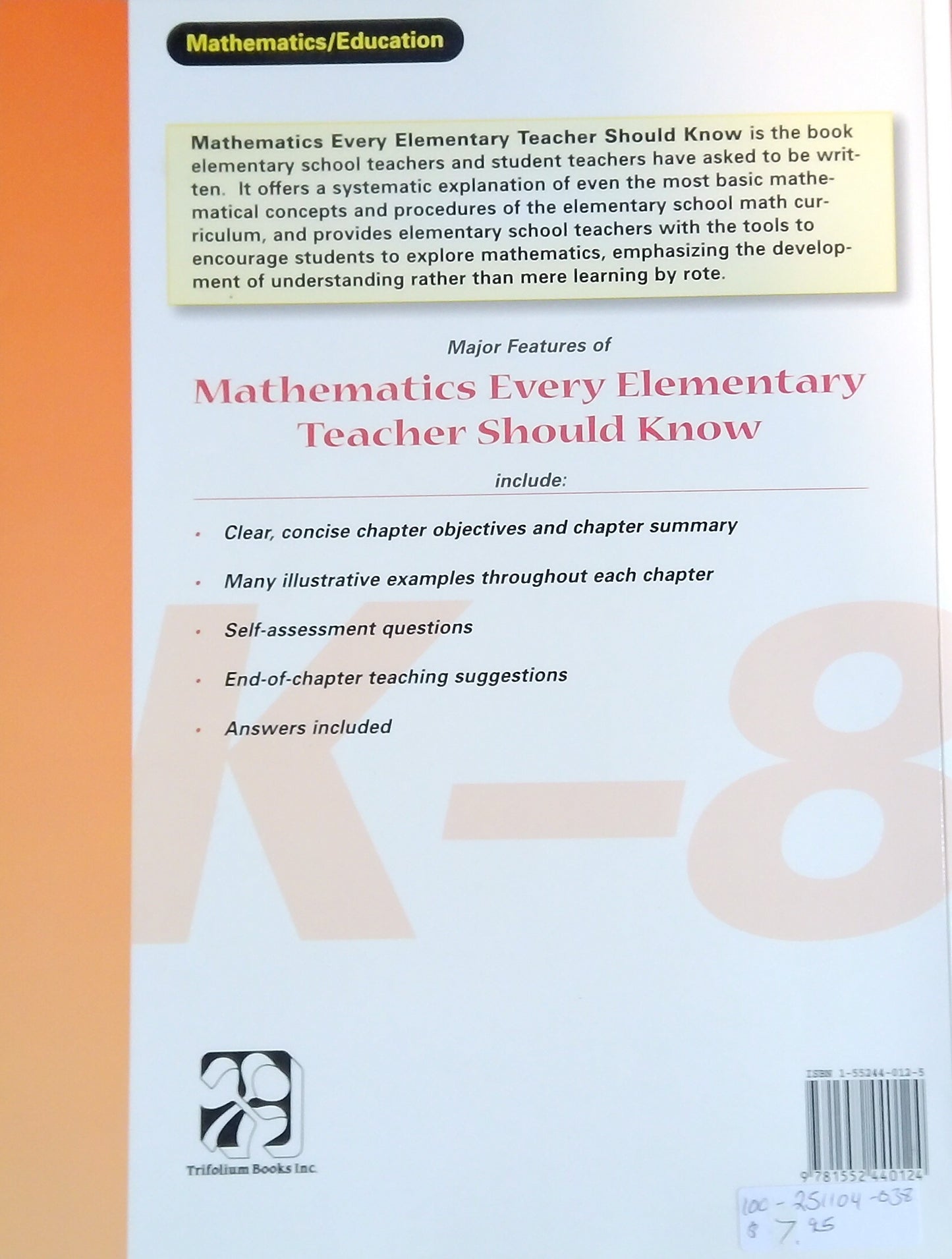 Mathematics Every Elementary Teacher Should Know