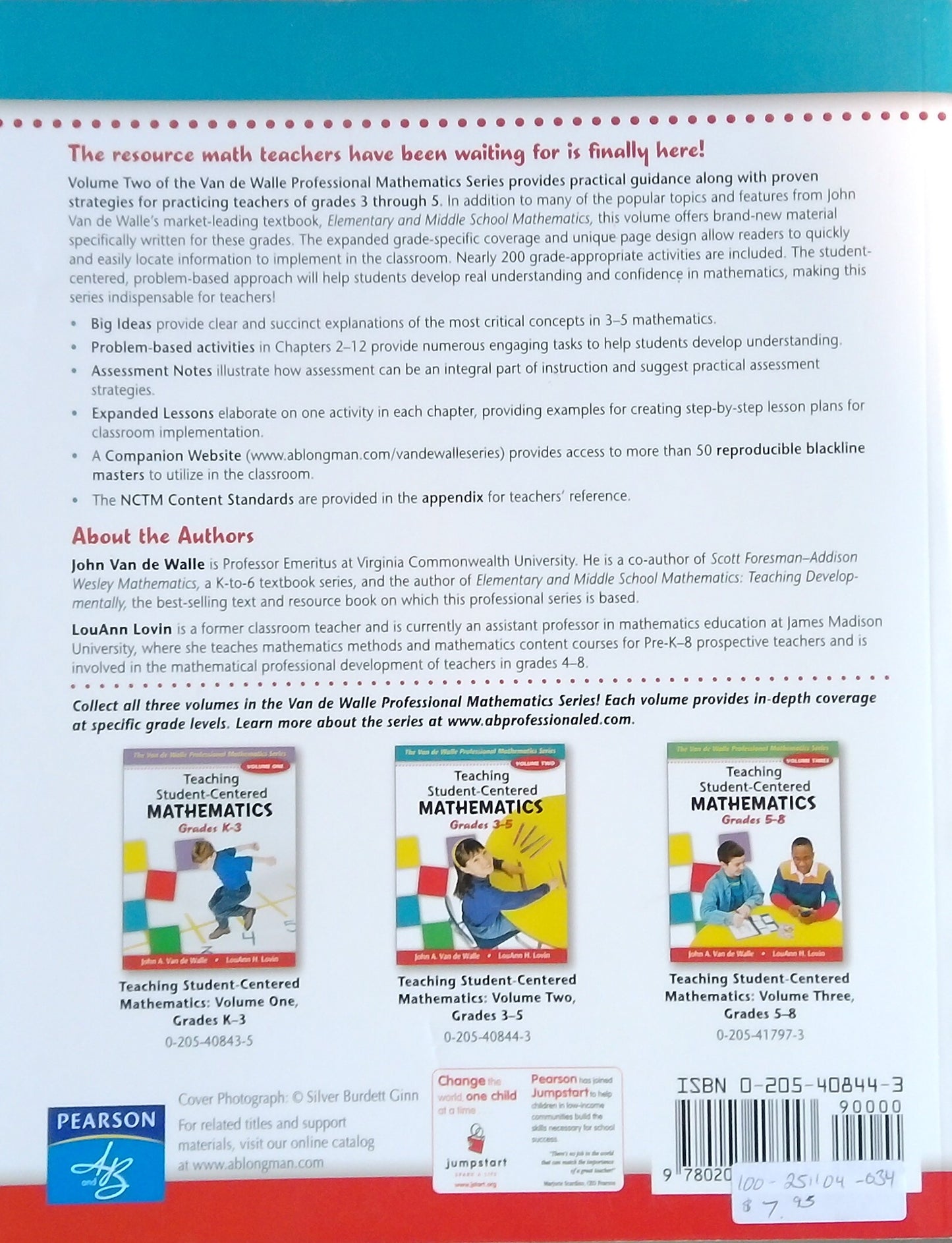 Teaching Student-Centered Mathematics - Grades 3-5