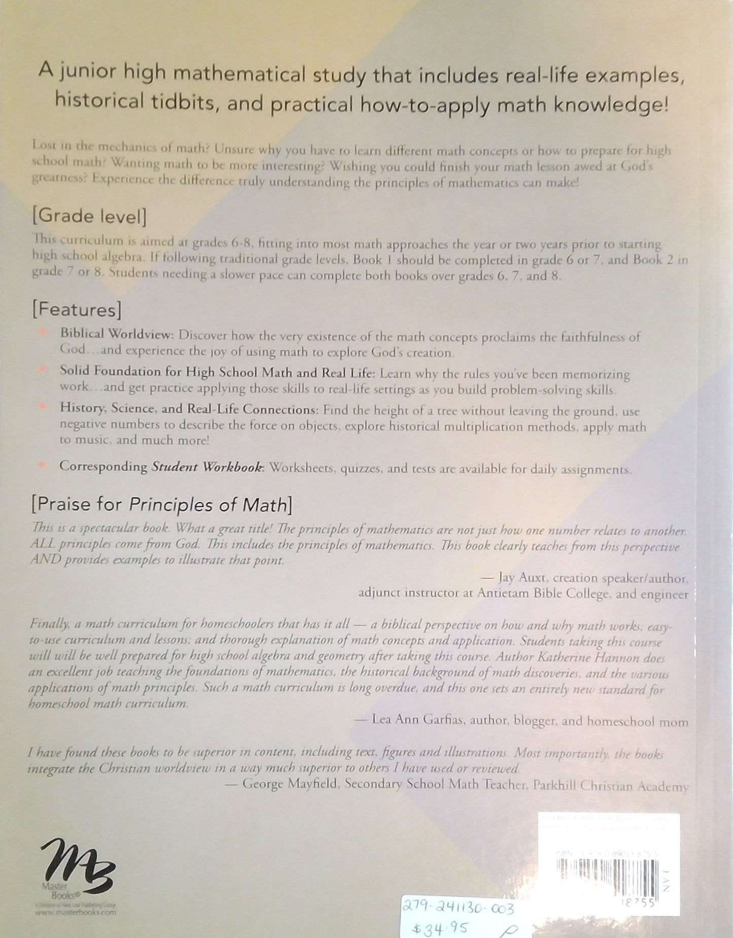Principles Of Mathematics Book 1 - Student