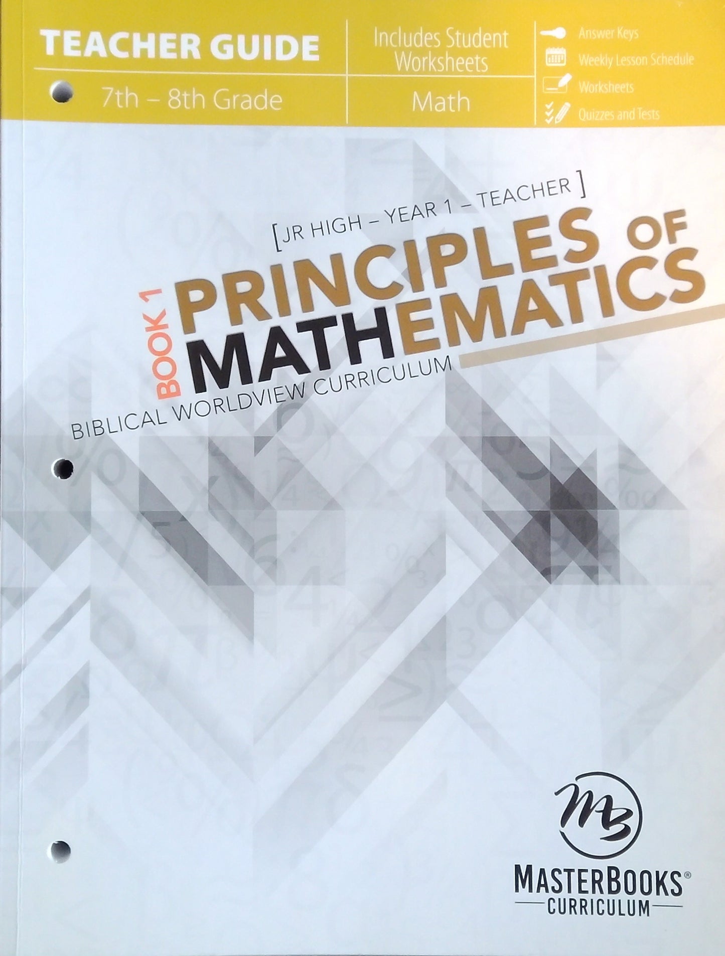 Principles Of Mathematics Book 1 - Teacher Guide