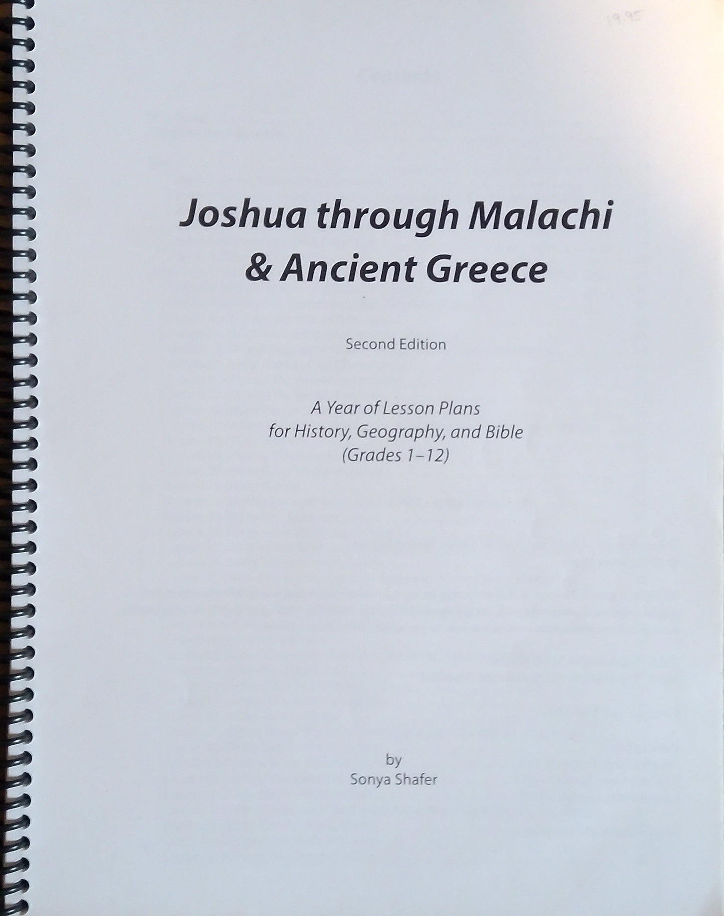 Joshua-Malachi & Ancient Greece