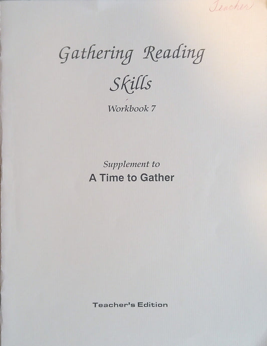 Gathering Reading Skills: Teacher's Edition