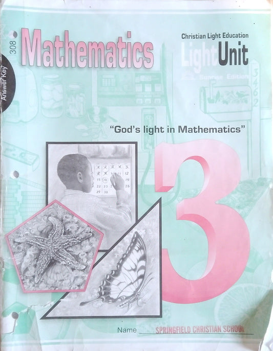 CLE Mathematics: L.U. 308 Answer Key