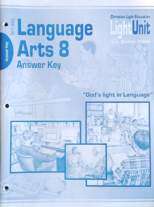 CLE Language Arts 8 Answer Key: L.U. 801-805
