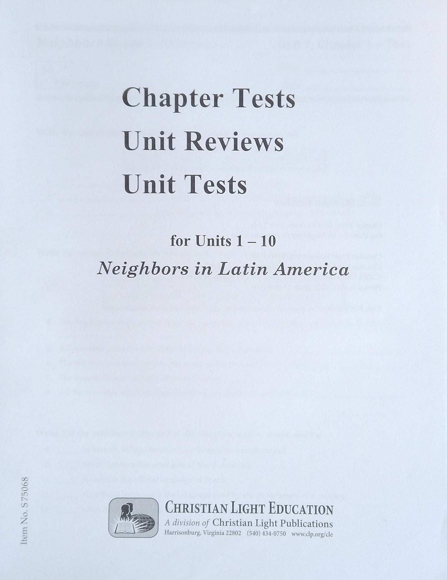 CLE Social Studies 6 Tests/Reviews