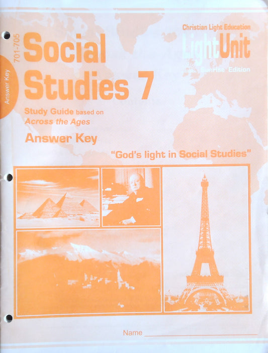 CLE Social Studies Answer Key - L.U. 701-705