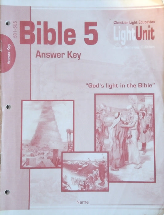 CLE Bible 5 Answer Key