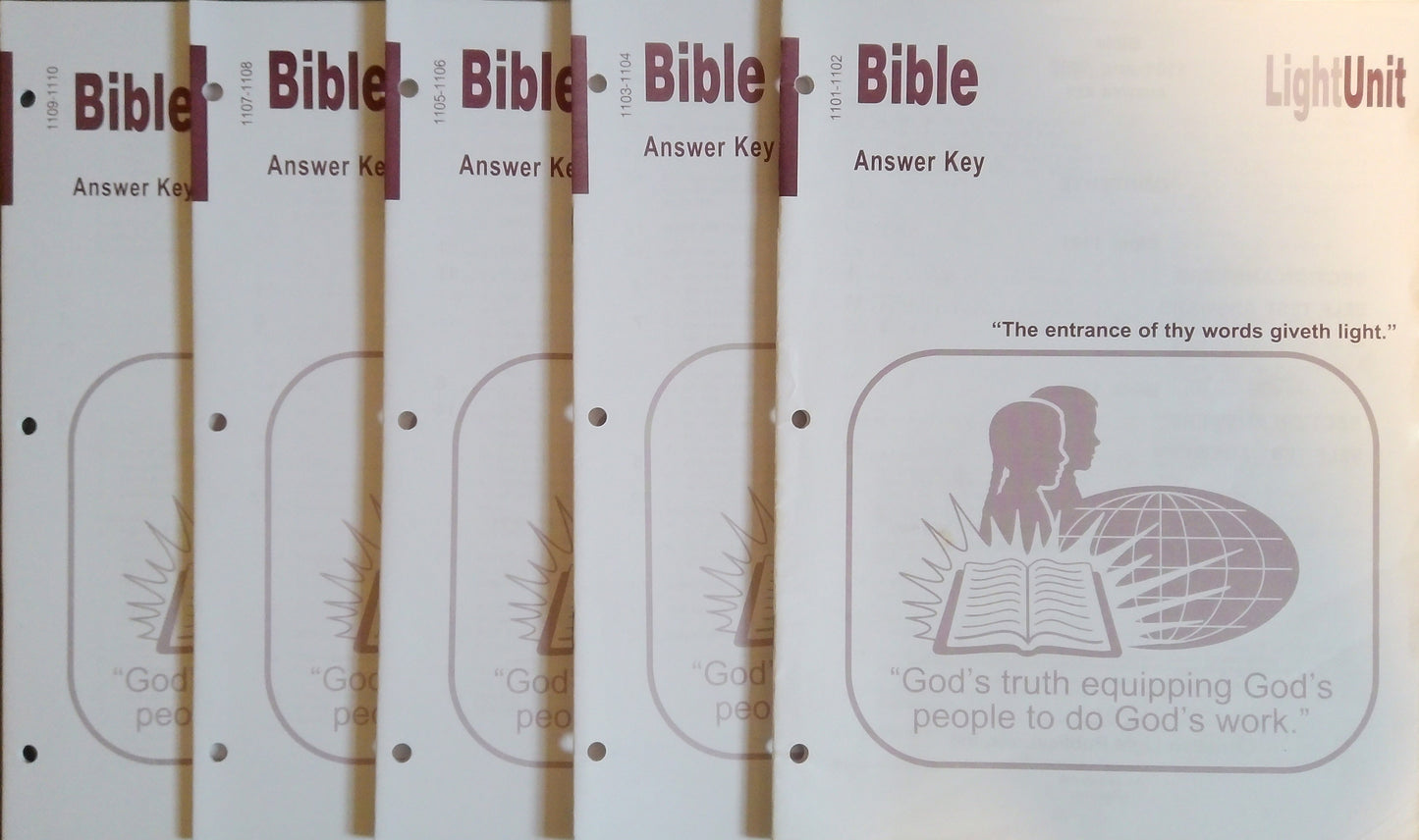 CLE Bible 1100 Answer Key Set
