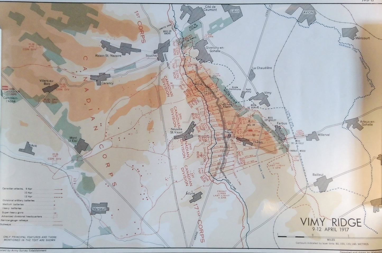 Vimy Ridge Map