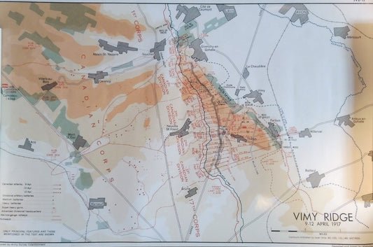 Vimy Ridge Map