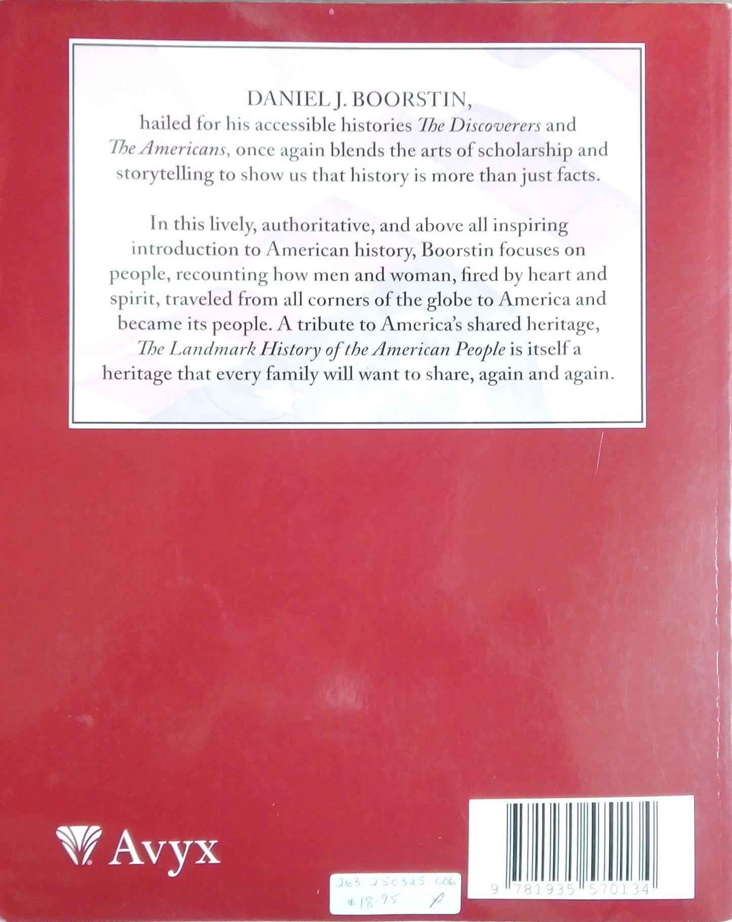 The Landmark History Of The American People, Volume 1