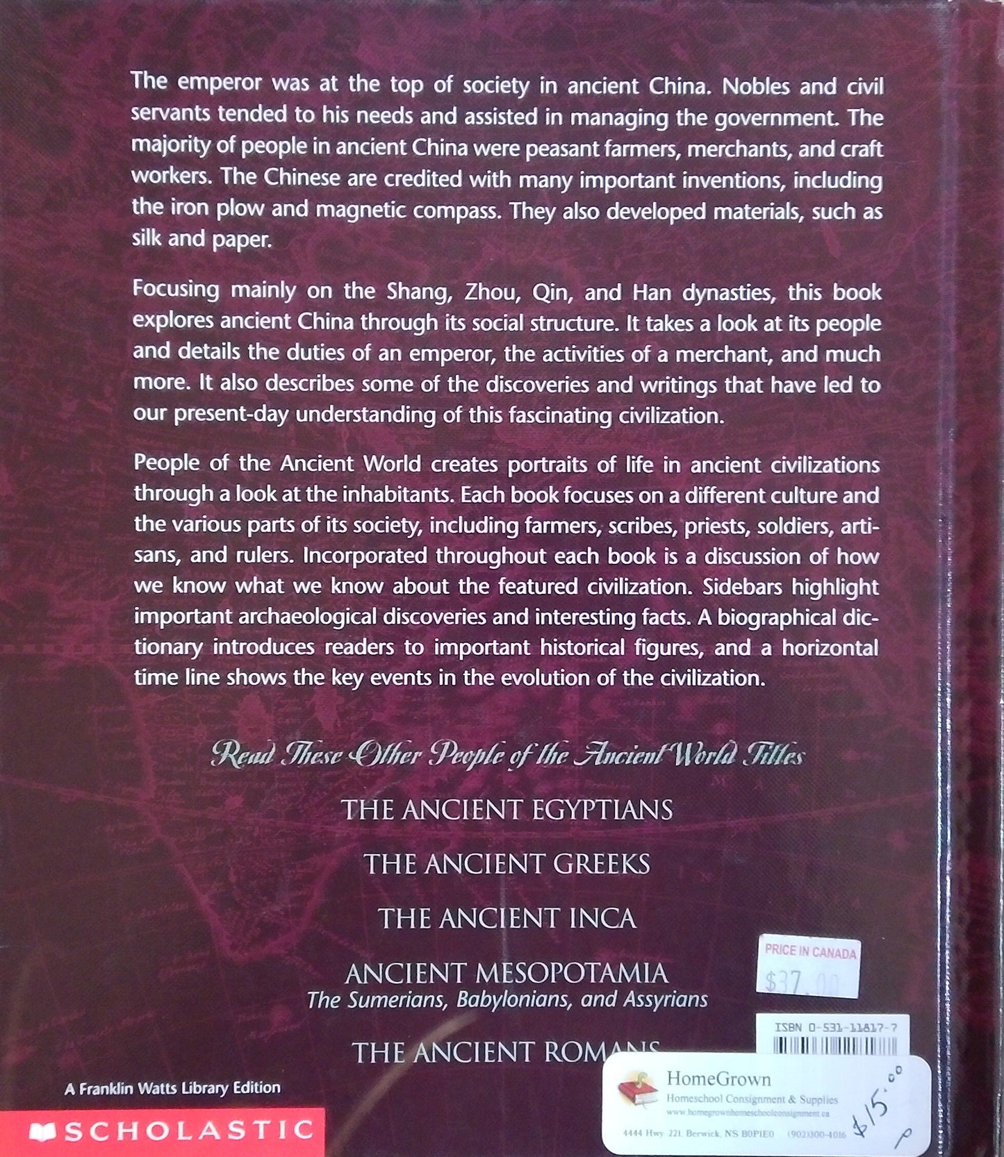 People Of The World: The Ancient Chinese