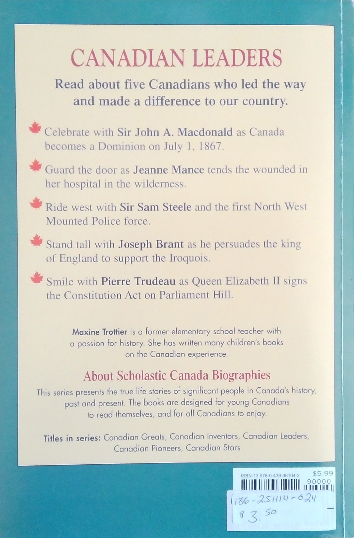 Scholastic Biographies: Canadian Leaders