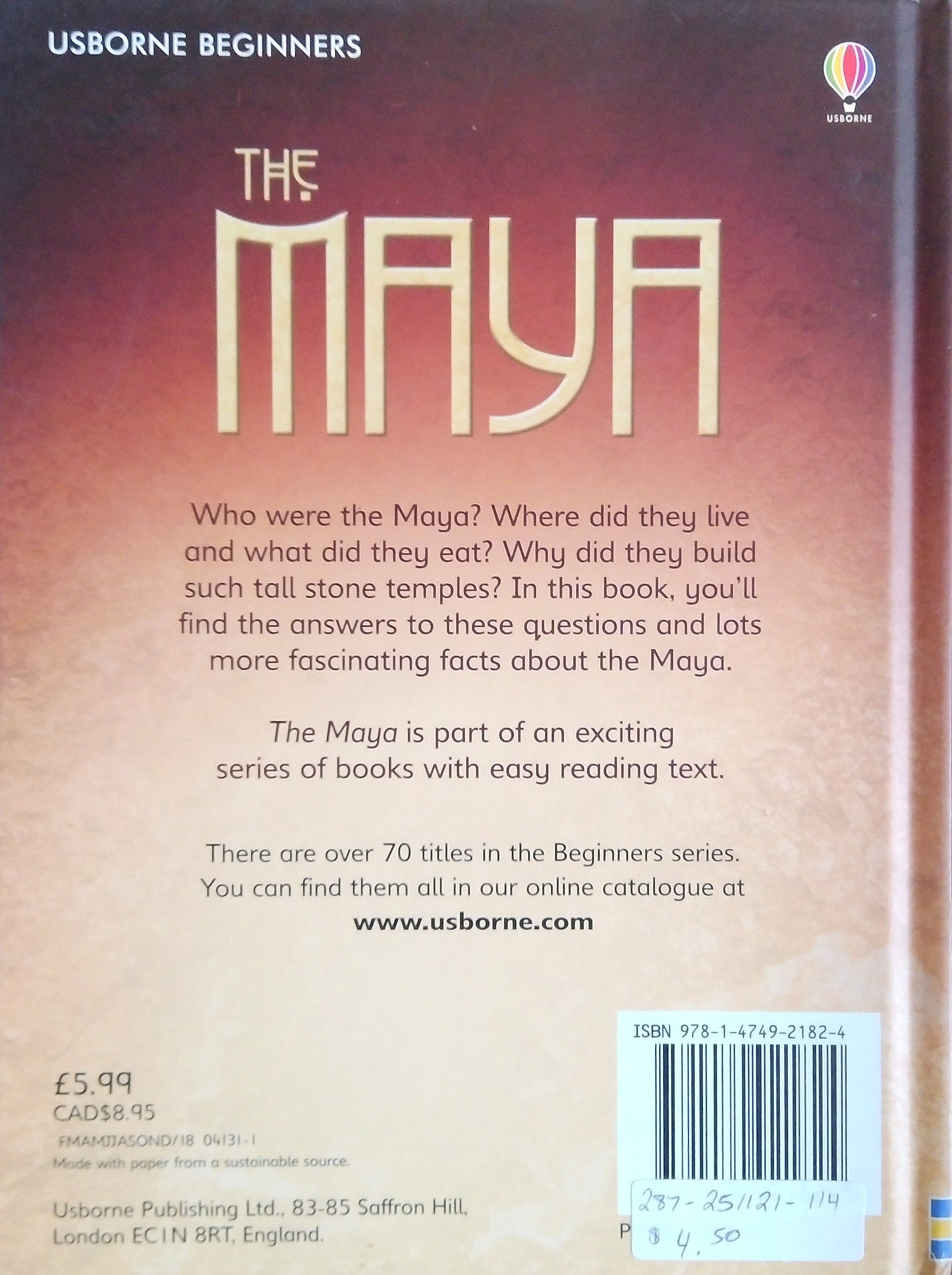 Usborne Beginners: The Maya