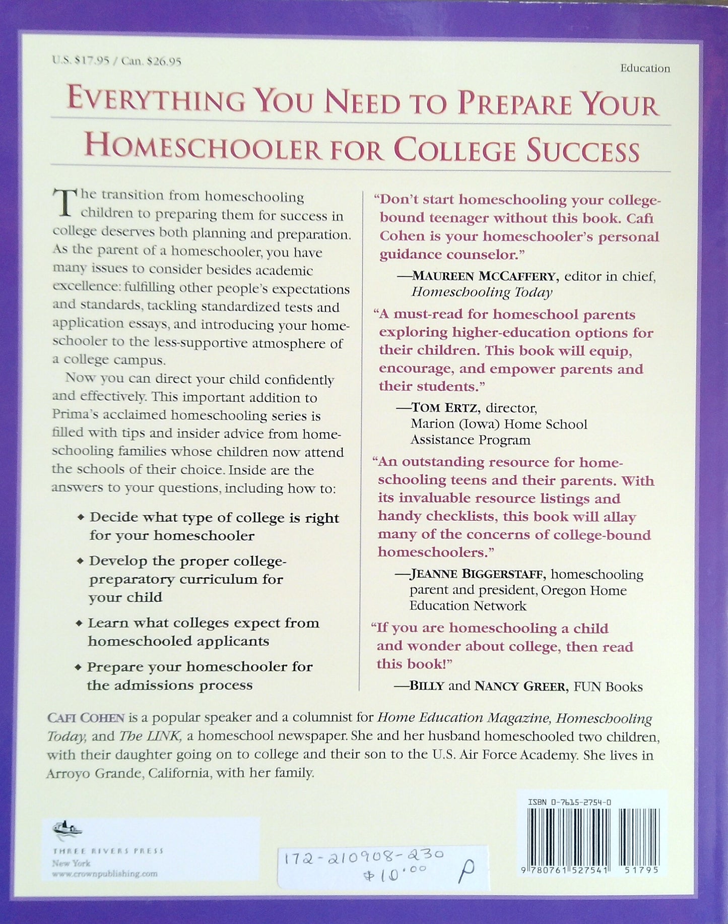 Homeschoolers' College Admissions Handbook