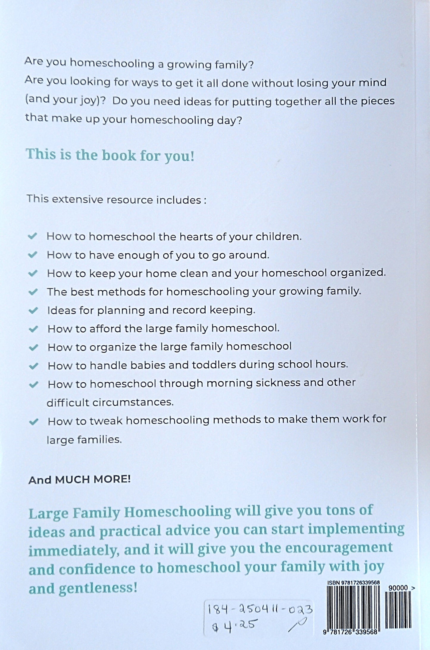 Large Family Homeschooling