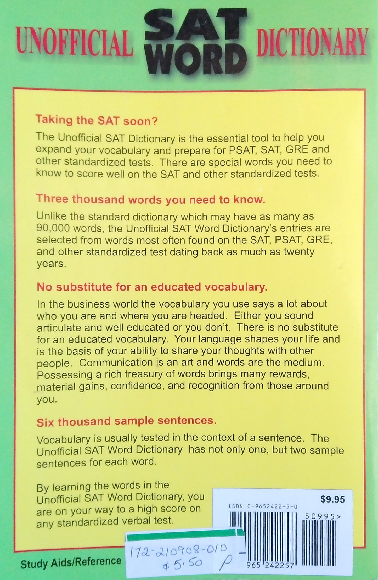 The Unofficial SAT Word Dictionary