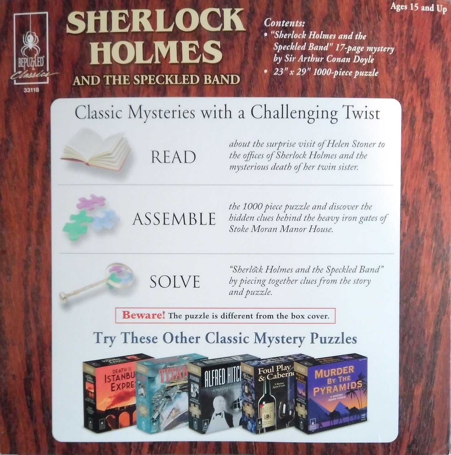 Sherlock Holmes And The Speckled Band Puzzle
