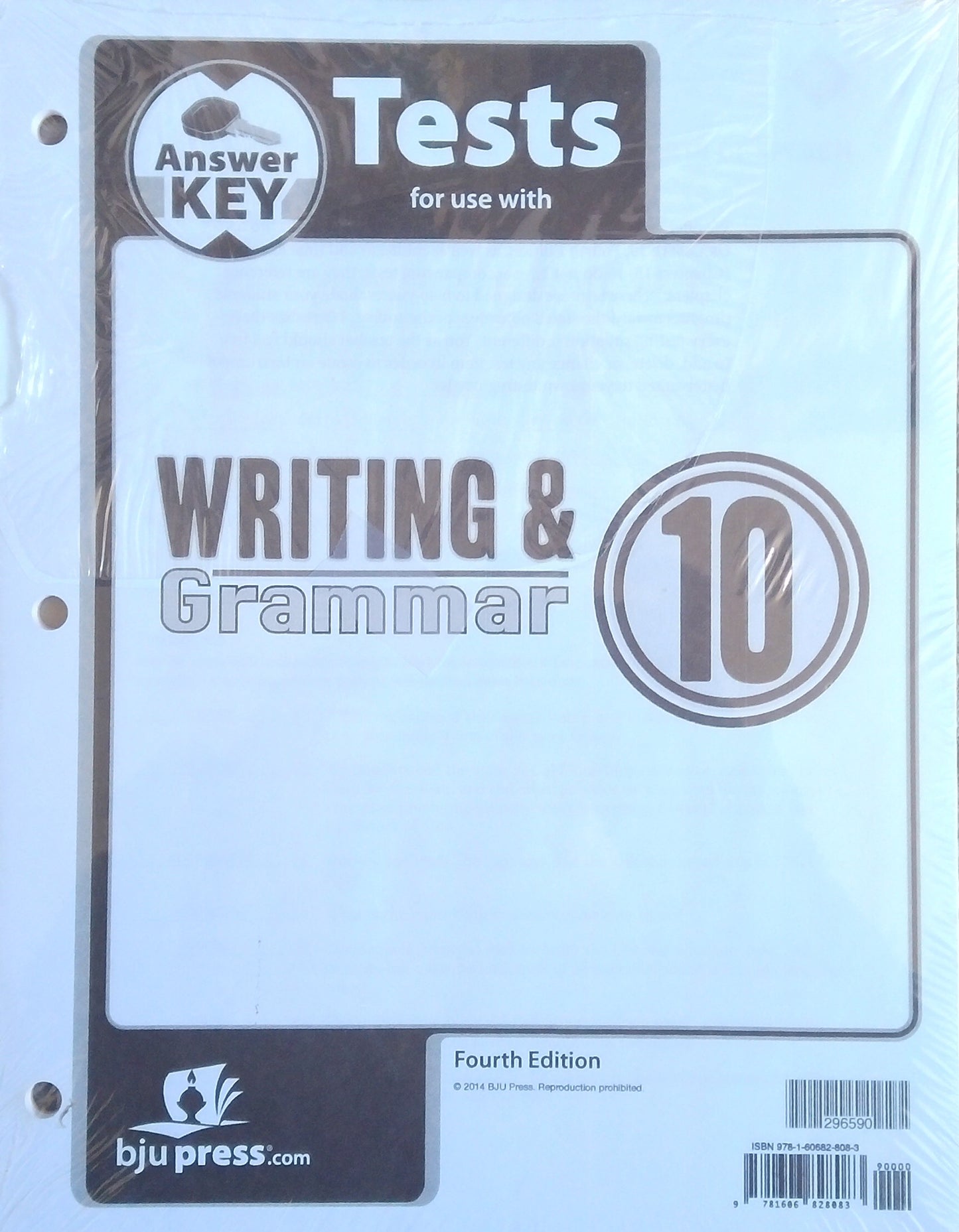 Writing & Grammar 10 Tests Answer Key