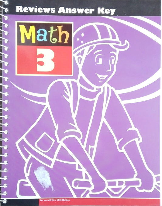 BJU Press: Math 3 Reviews Answer Key