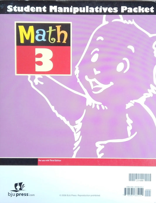 BJU Press: Math 3 Student Manipulatives Packet