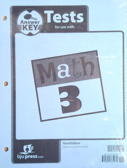 Math 3: Tests Answer Key