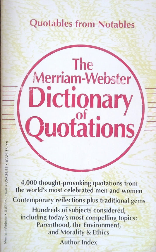 The Merriam-Webster Dictionary Of Quotations