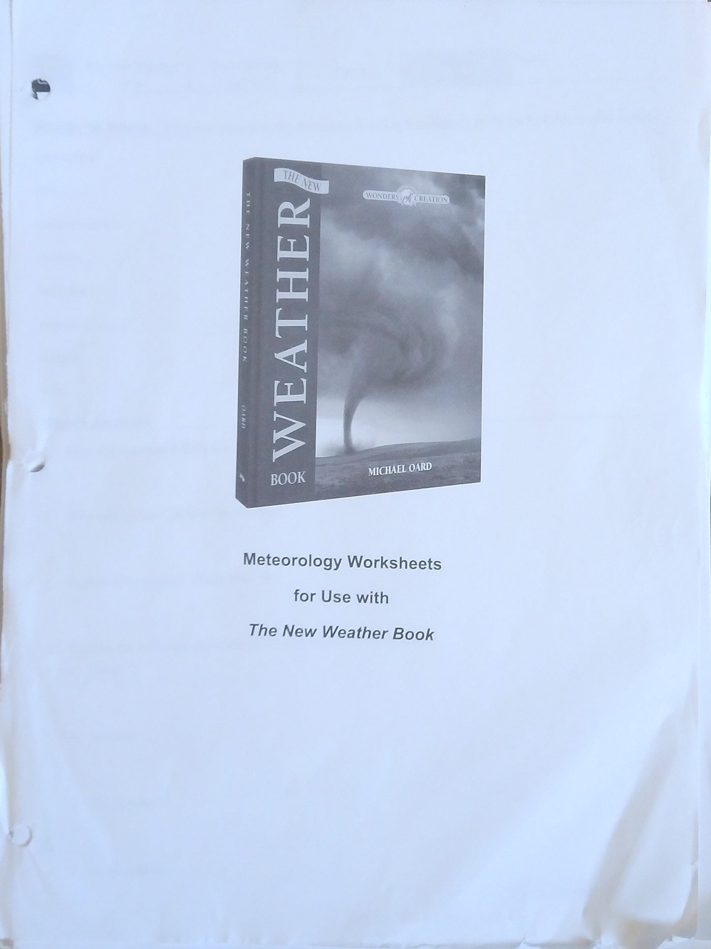 The New Weather Book Meteorology Worksheets
