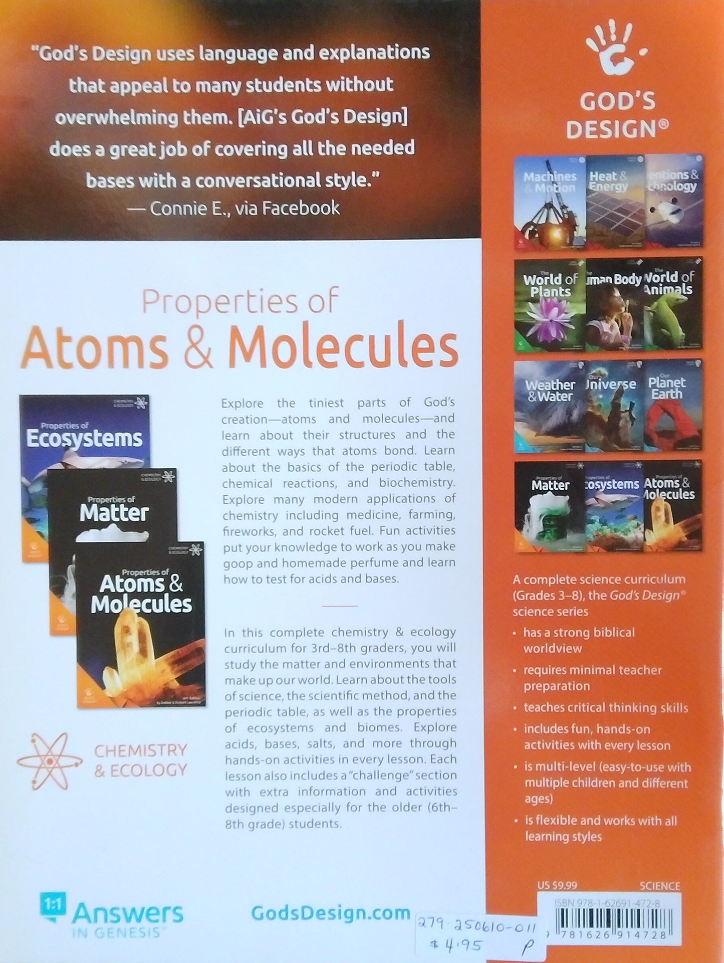 Properties Of Atoms & Molecules Teacher Supplement