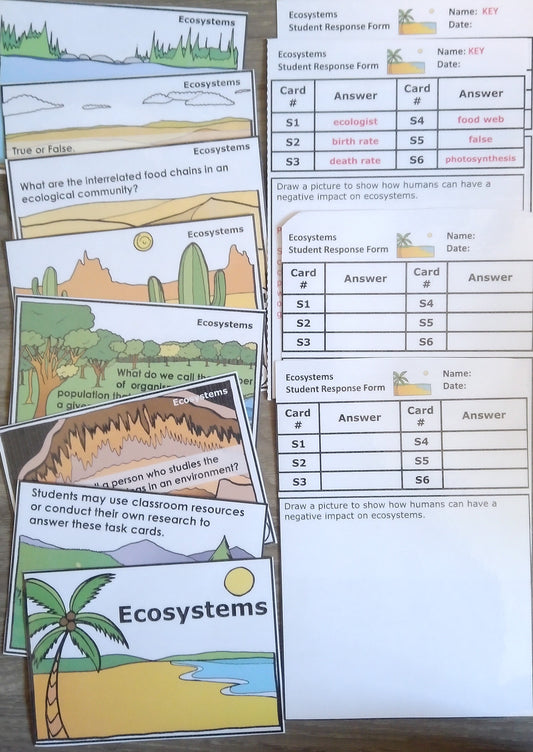 Ecosystems Task Cards