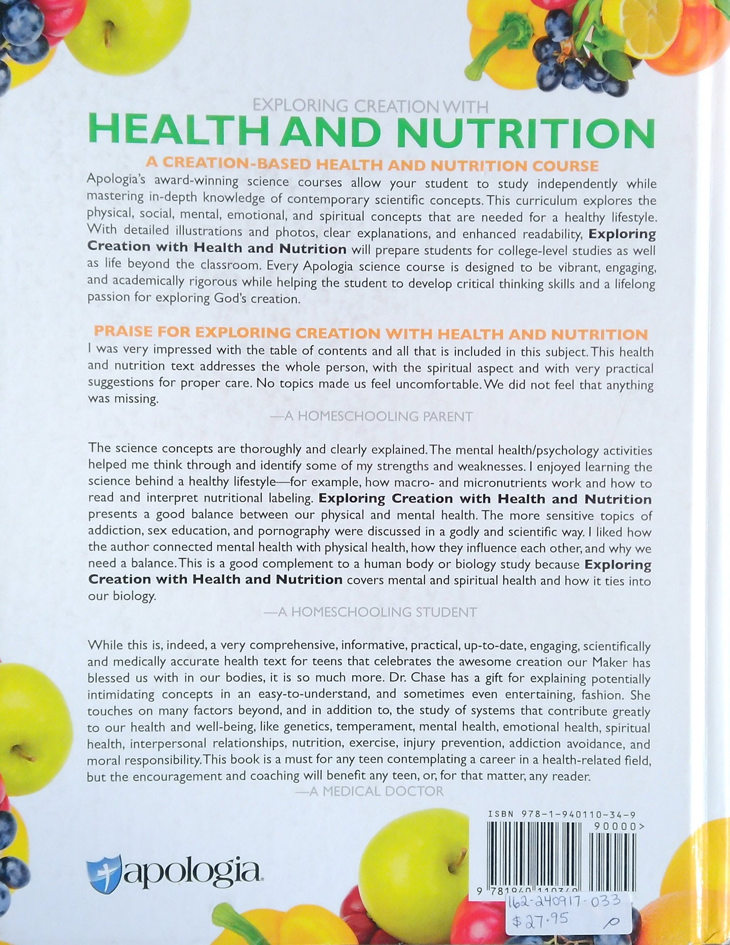 Exploring Creation With Health & Nutrition