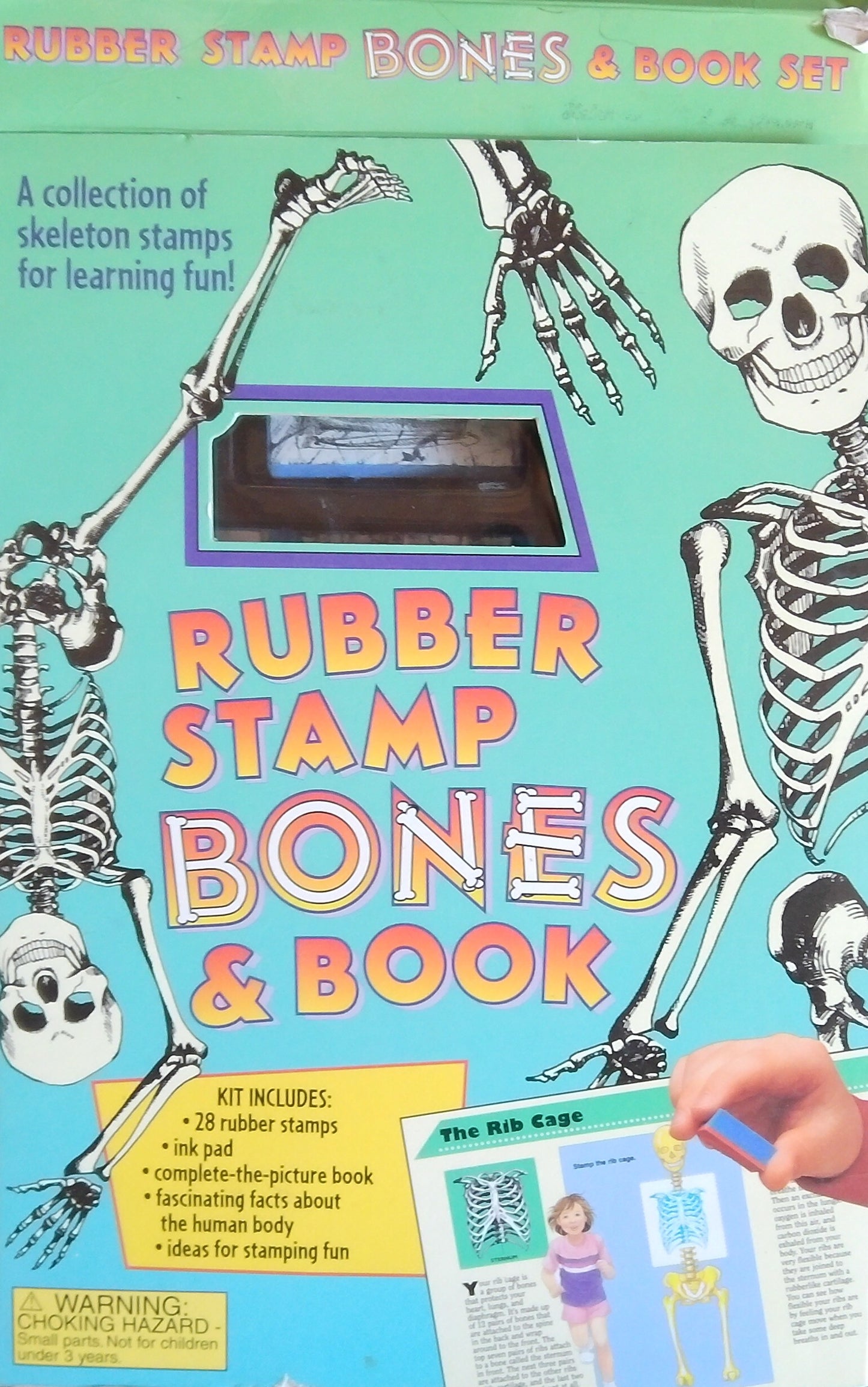 Rubber Stamp Bones & Book