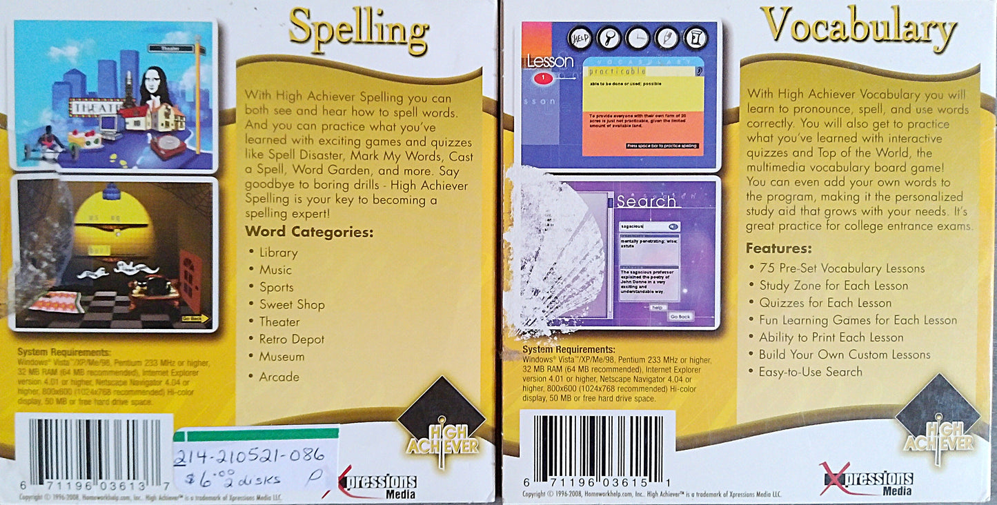 Vocabulary & Spelling CD-ROM Bundle