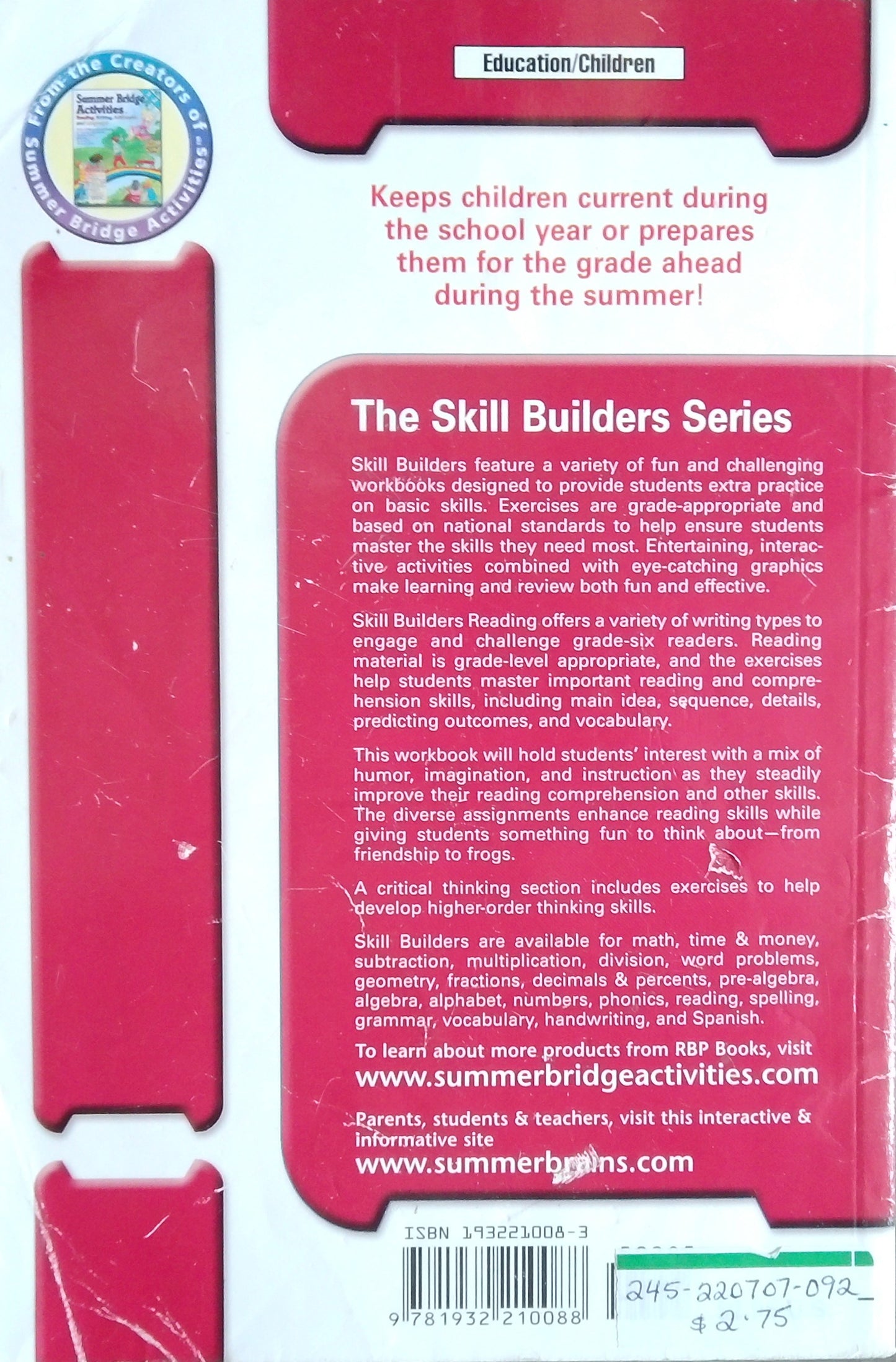 Sixth Grade Skill Builders: Reading