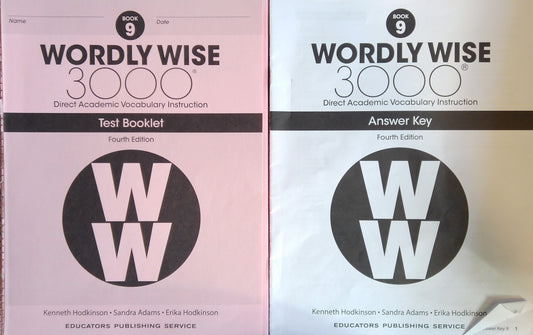 Wordly Wise 3000: Book 9 Answer Key/Tests