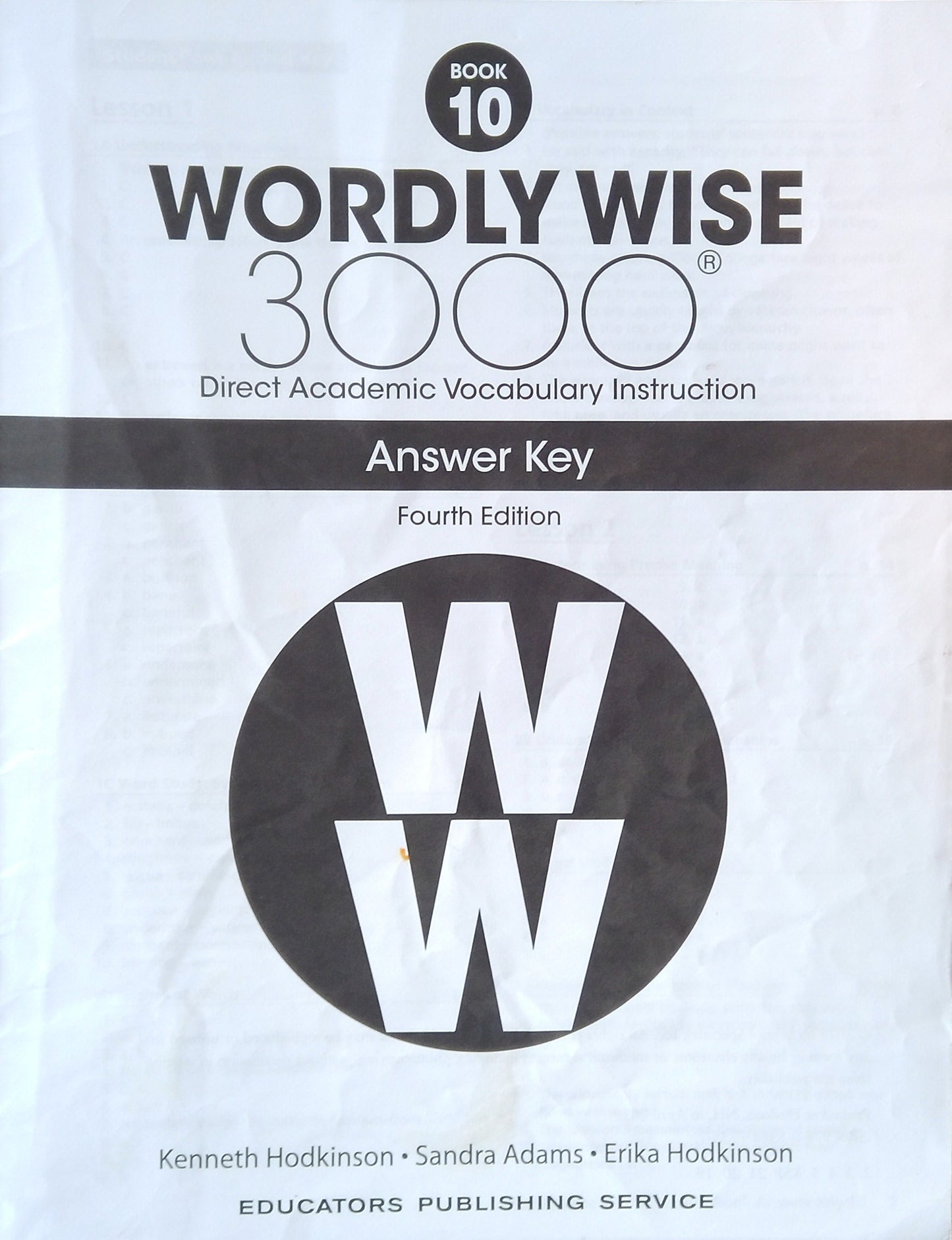 Wordly Wise 3000: Book 10 Answer Key