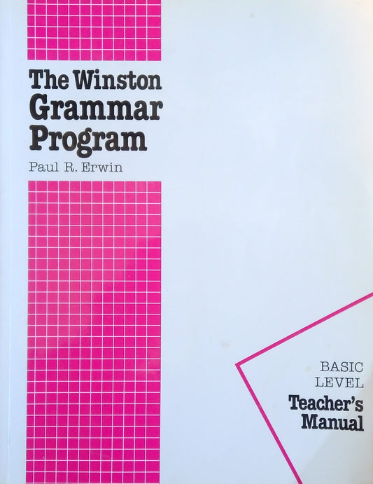 Winston Grammar: Basic Level Teacher's Manual