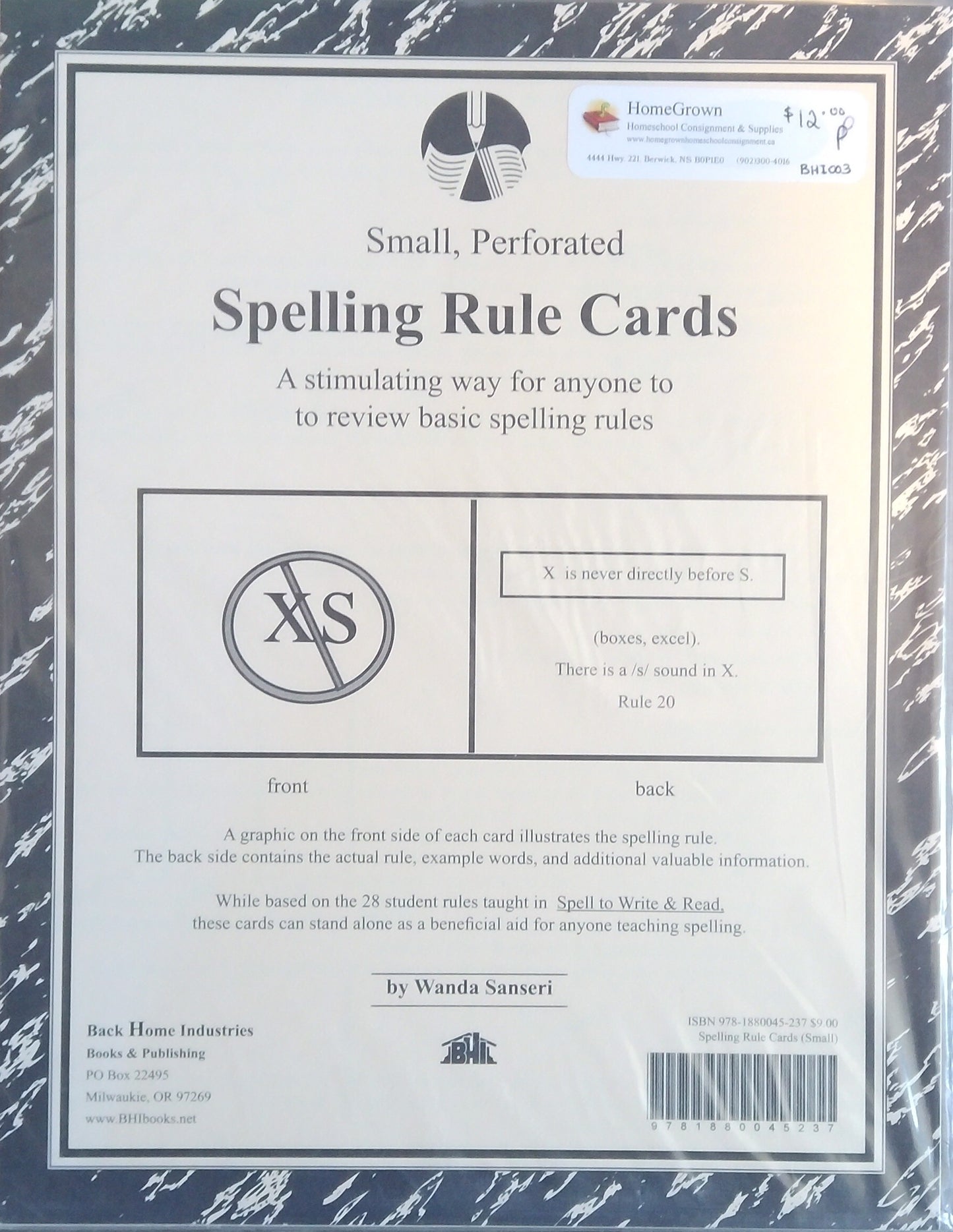 Spelling Rule Cards