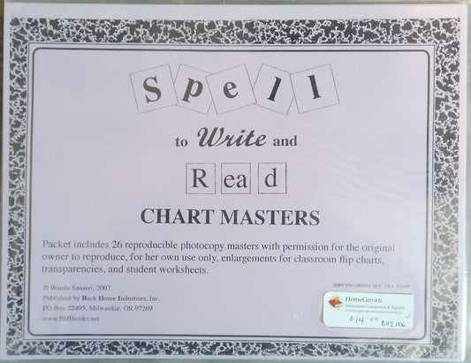 Spell To Write And Read: Chart Masters