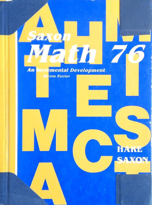 Saxon Math 76 Textbook