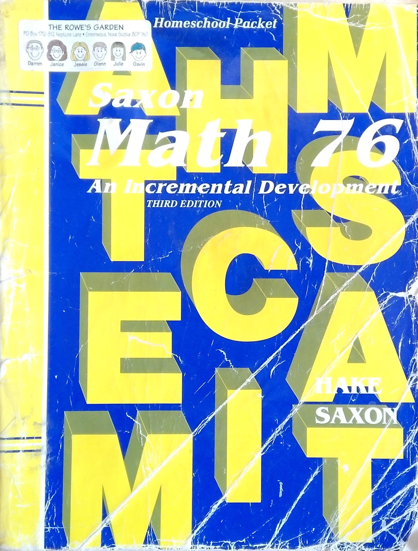 Saxon Math 76 Homeschool Packet