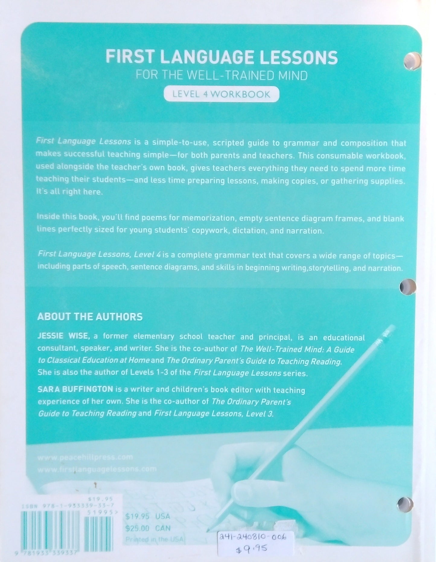 First Language Lessons For The Well-Trained Mind: Level 4 Workbook