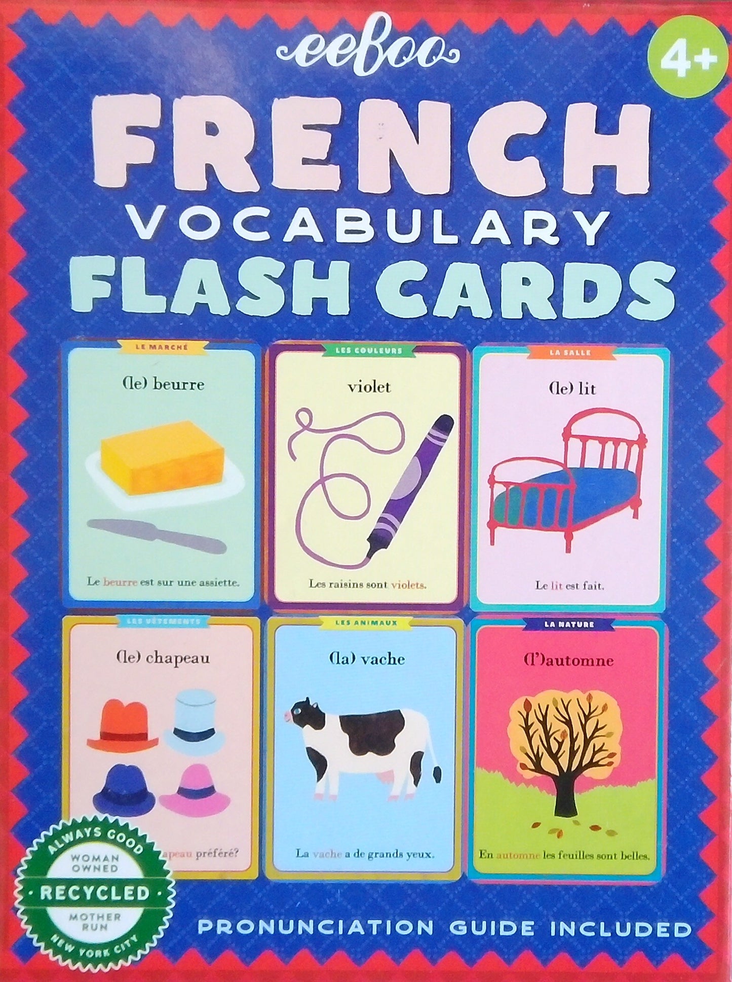 eeBoo French Vocabulary Flashcards