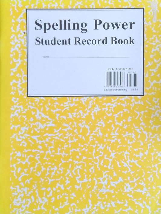 Spelling Power Student Record Book