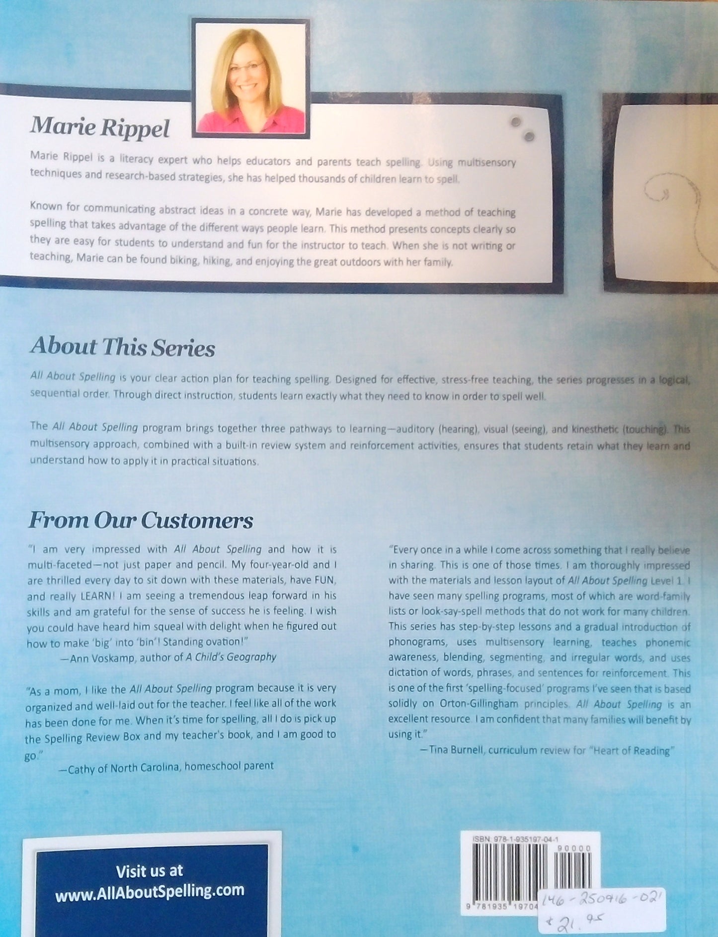 All About Spelling: Level 1 Teacher's Manual